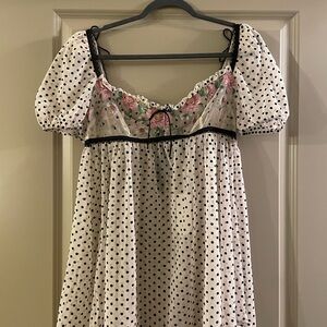 Floral Polka Dot Sheer Mini